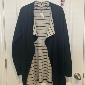 NWT - Ann Taylor Loft Waterfall Open Cardigan Jacket
